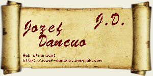 Jožef Dančuo vizit kartica
